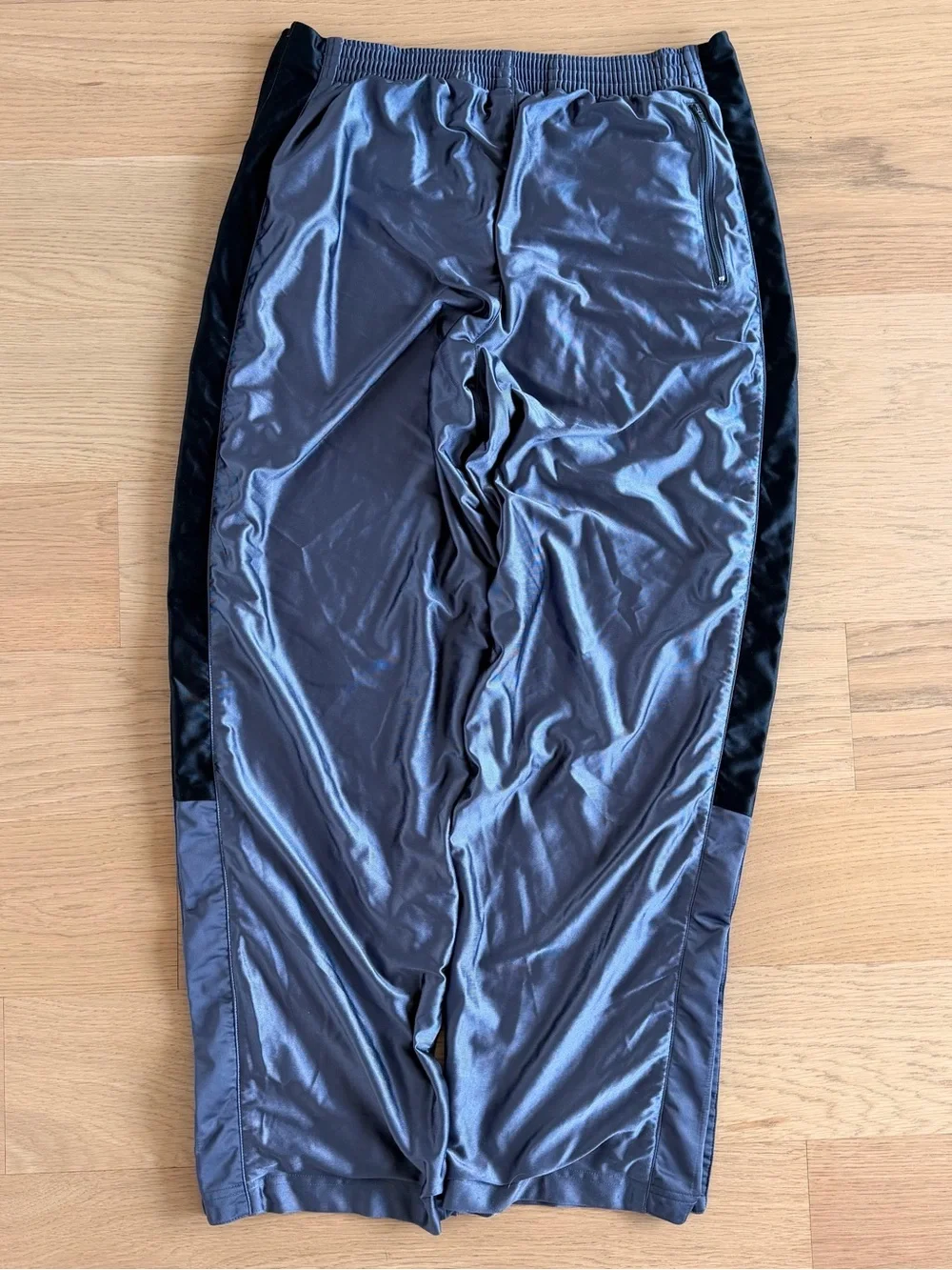 Nike Men's Shiny Track Pants - Charcoal Blue